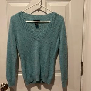Light blue v neck long sleeve sweater.  New York & Co.  sz xs.